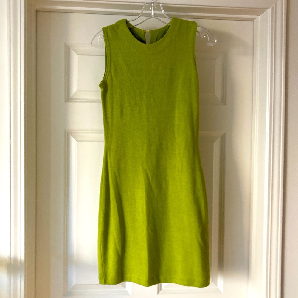 Vintage Lime Green Sleeveless Dress